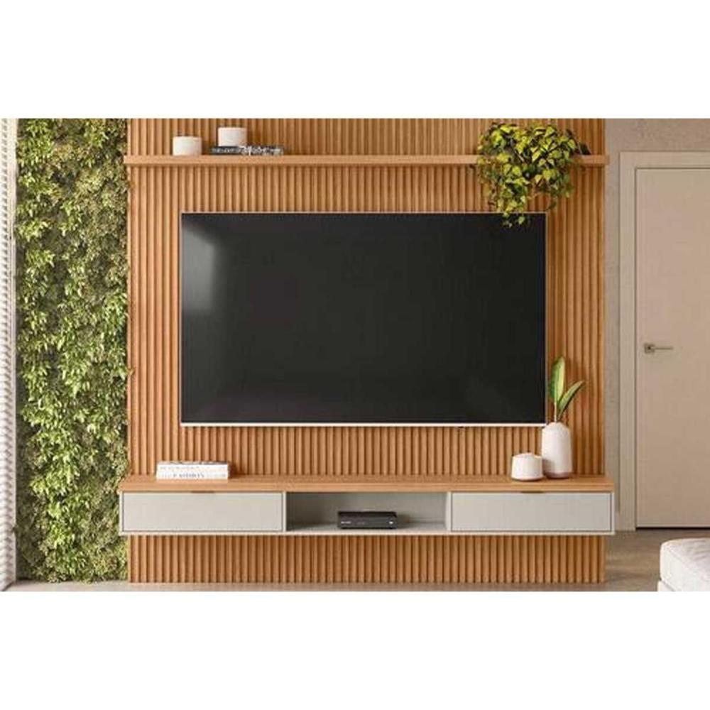 Módulo Nicho 220cm P- Painel De Sala Nature-off White - Linea Brasil - 4