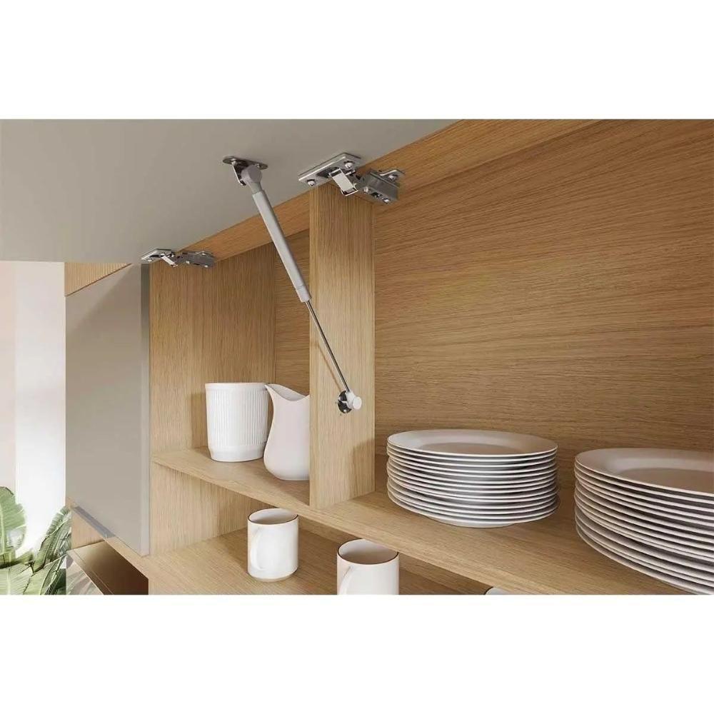 Cozinha Compacta Realeza C- 4 Portas 5 Nichos E 2 Gavetas 160cm Carvalho-titânio - Nesher - 7