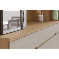 Cozinha Compacta Realeza C- 4 Portas 5 Nichos E 2 Gavetas 160cm Carvalho-titânio - Nesher - 8