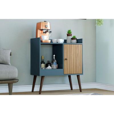 Aparador De Sala Jantar Mb 1058 C- 1 Porta Mel-petroleo - Movelbento