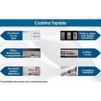 Cozinha Compacta Topazio C- 11 Portas ( 5 C- Vidro ) Branco - Telasul