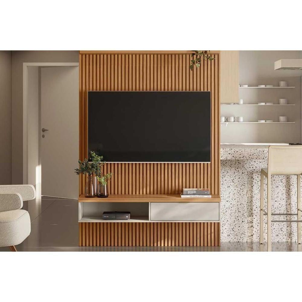 Módulo Nicho 140cm P- Painel De Sala Nature-off White - Linea Brasil - 5