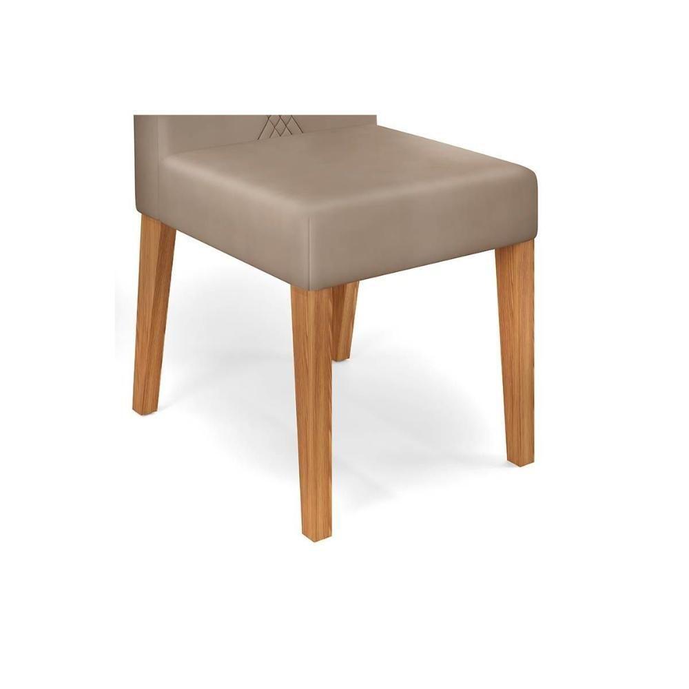 Cadeira Sala De Jantar Yasmin Kit 2 Un Freijo-linho Neve Bege - Dj Móveis - 4