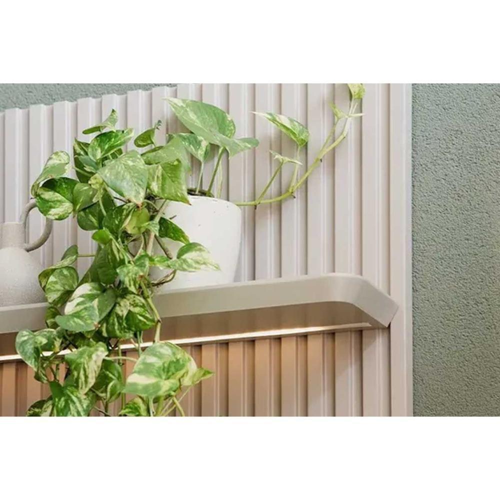 Módulo Prateleira Curva 220cm P- Painel De Sala Gris Fosco - Linea Brasil - 3