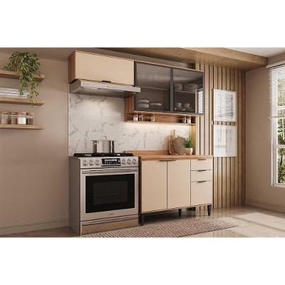 Cozinha Modulada Carraro Alpha Alpha 3 Peças (2aéreos+1balcão) C3p31 Freijo-off White-carraro