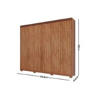 Guarda Roupa 6 Portas E 5 Gavetas C- 1 Espelho Interno Aurora Cinamomo-grafiato - Panan - 2