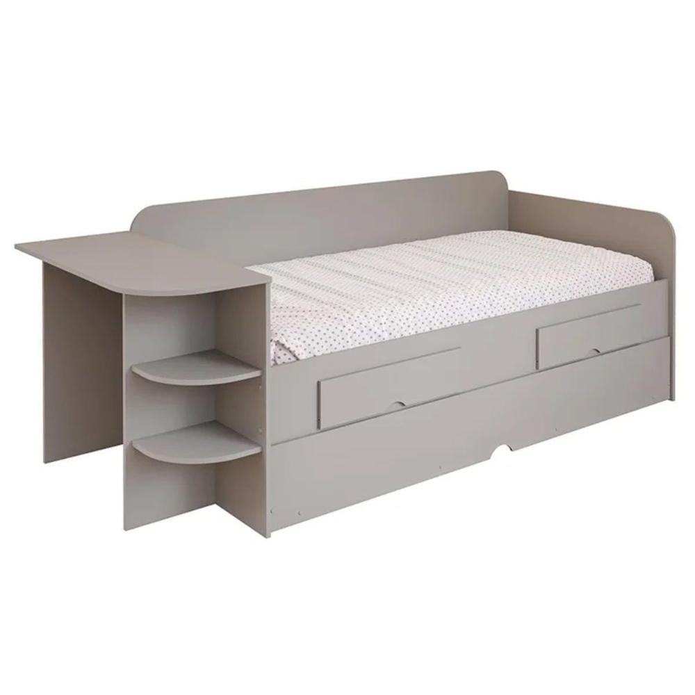 Sofá Cama Solteiro Helena C- 2 Gavetas E Auxiliar Fendi Cimol - Permóbili - 1