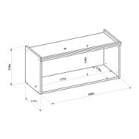 Armário Aéreo Cozinha Modulado Selene C- 1 Porta Basculante 80cm Jequitiba-off White Fosco - Linea Brasil - 3