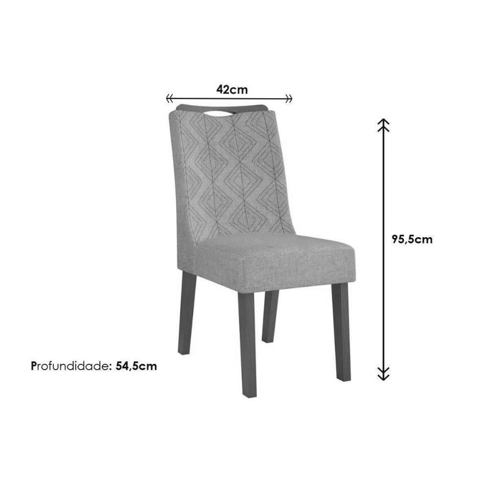 Cadeira De Cozinha Stela Kit 2 Un Ipe-linho Bege - Dj Móveis - 2