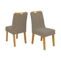 Cadeira De Cozinha Stela Kit 2 Un Ipe-linho Bege - Dj Móveis - 1