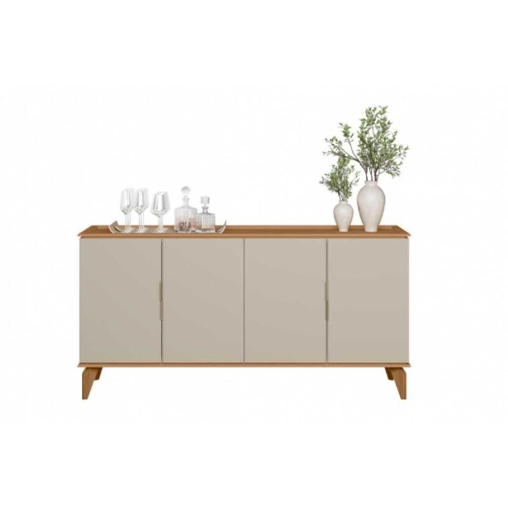 Buffet De Sala Jantar Evora C- 4 Portas Jequitiba-off White Fosco - Linea Brasil - 6