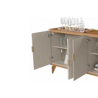 Buffet De Sala Jantar Evora C- 4 Portas Jequitiba-off White Fosco - Linea Brasil - 3
