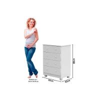 Cômoda Bebê Júnior C- 4 Gavetas Branco-amendoa - Peroba - 3