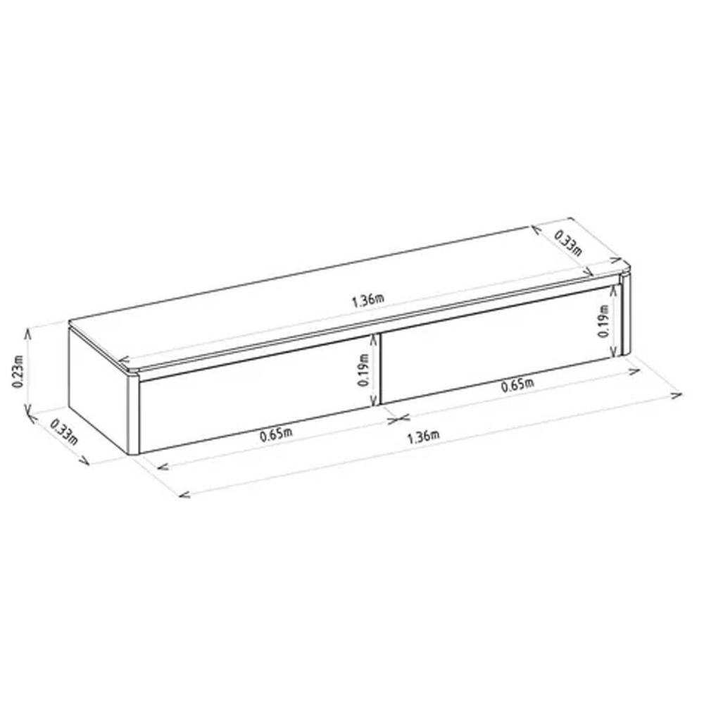 Módulo Nicho Curvo 140cm P- Painel De Sala Tauari-gris Fosco - Linea Brasil - 3