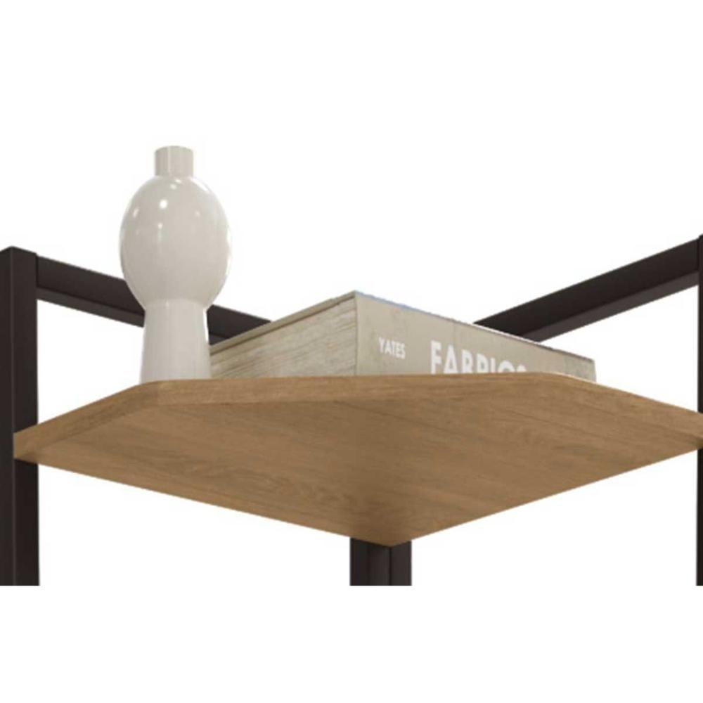 Prateleira Decorativa Sala Estar Industrial Li022 Canela-branco - Kappesberg - 5