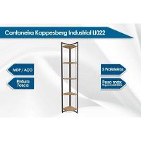 Prateleira Decorativa Sala Estar Industrial Li022 Canela-branco - Kappesberg - 2