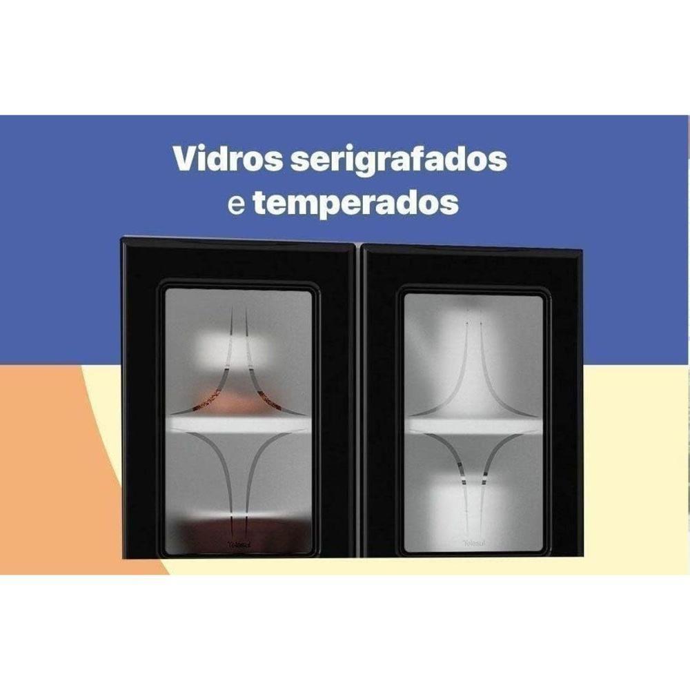 Cozinha Compacta Rubi C- 11 Portas ( 3 C- Vidro ) Branco - Telasul - 3