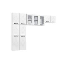 Cozinha Compacta Rubi C- 11 Portas ( 3 C- Vidro ) Branco - Telasul - 1