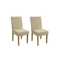 Kit 2 Cadeiras Sala Jantar Verbena 2cad133 Madeirado 2 Un Canela-boucle Bege - Kappesberg - 1
