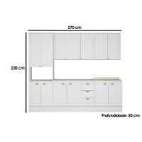 Cozinha Modulada Carraro Bella 5 Peças (2aéreos+2balcões+1paneleiro) C5p119 Branco-carraro - 2
