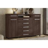 Cômoda Solteiro London C- 2 Portas E 7 Gavetas Cafe Touch - Demóbile - 1