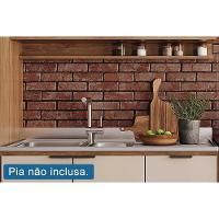Kit Cozinha Modulada 5 Peças Alpha (1aéreo+2balcões+1paneleiro+1ilha) C5p133 Freijo-branco - Carraro - 5
