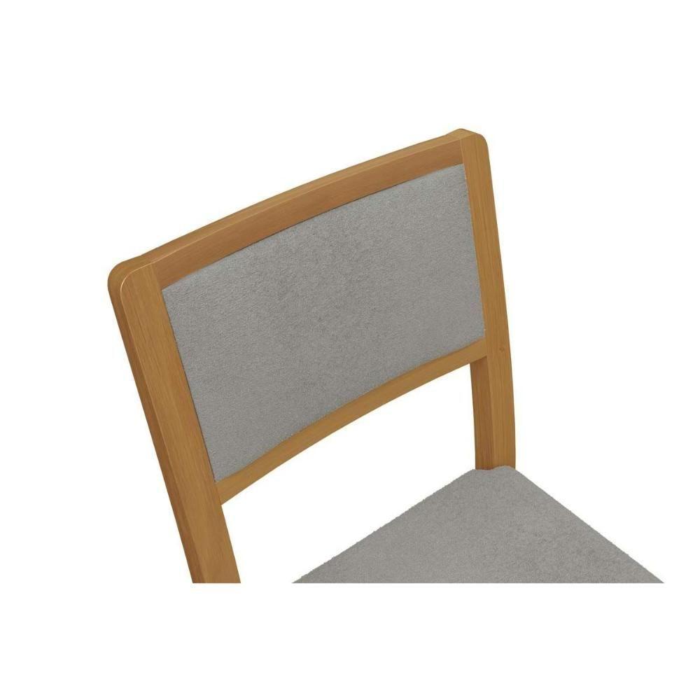 Cadeira De Cozinha Alice 2cmm003ca Premium Madeira Maciça Kit 2 Un Carvalho-linho Bege Caqui - Kappesberg - 3