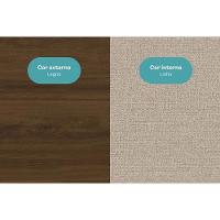 Armário Multiuso Casal 626 C- 2 Portas E Pés Noce - Carraro - 8