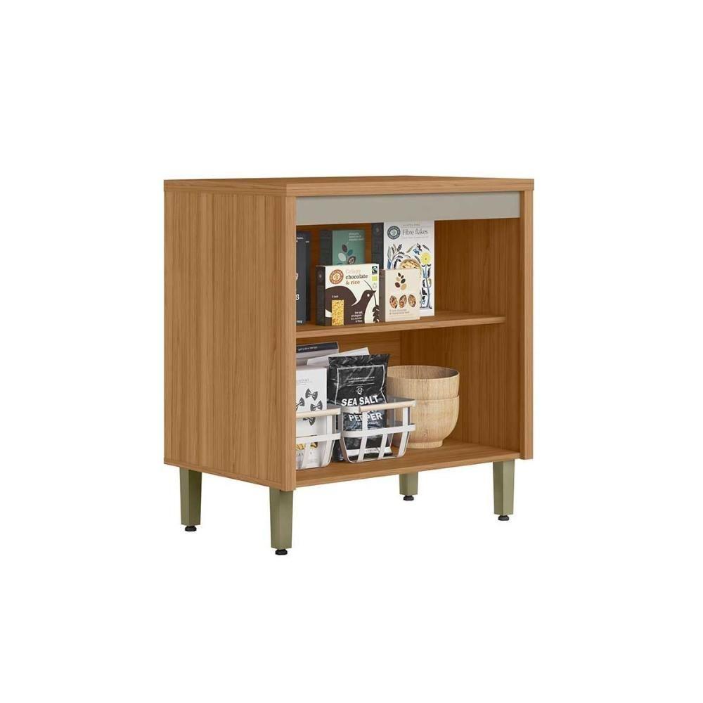 Gabinete De Cozinha Modulado C- Tampo Allure C- 2 Portas 80cm Jequitiba-gris Fosco - Linea Brasil - 4