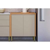 Gabinete De Cozinha Modulado C- Tampo Allure C- 2 Portas 80cm Jequitiba-gris Fosco - Linea Brasil - 6