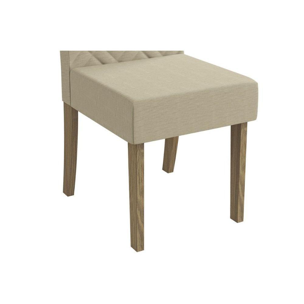 Cadeira De Cozinha Gardênia 2cad149 Madeirado Kit 2 Un Canela-boucle Bege Fendi - Kappesberg - 4