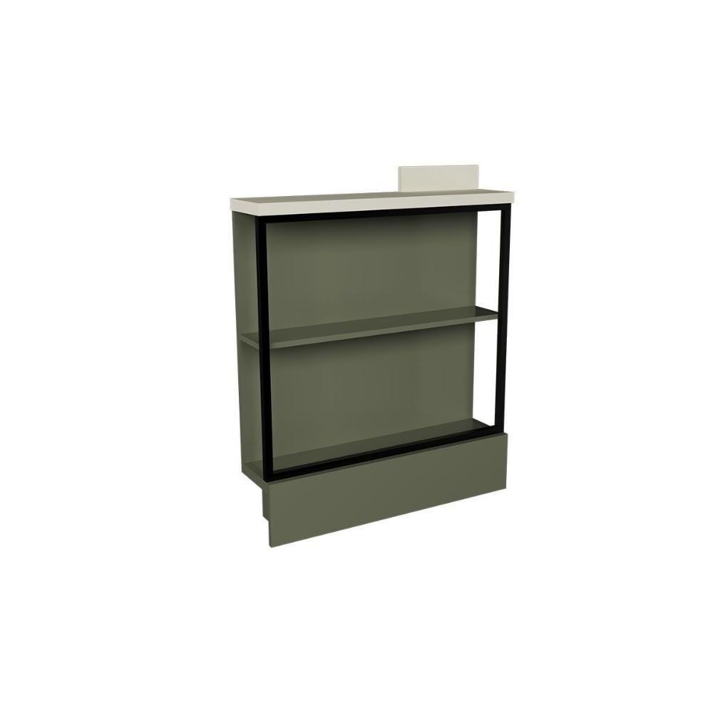 Gabinete De Cozinha Modulado Balcão C- Tampo évora Ph 3070 C- 2 Prateleiras 78.5cm Verde-cinza Argila - Herval - 1