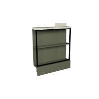 Gabinete De Cozinha Modulado Balcão C- Tampo évora Ph 3070 C- 2 Prateleiras 78.5cm Verde-cinza Argila - Herval - 1