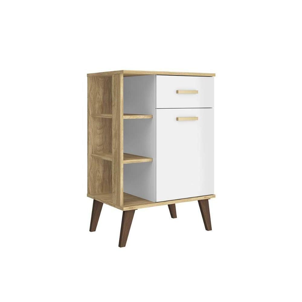 Gabinete De Cozinha Modulado Retrô C- 1 Porta E 1 Gaveta 53cm Mel-oliva - Movelbento - 7