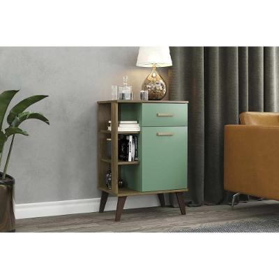 Gabinete De Cozinha Modulado Retrô C- 1 Porta E 1 Gaveta 53cm Mel-oliva - Movelbento