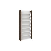 Armário Sapateira Solteiro Az1006 C- 8 Prateleiras Amêndoa-branco - Tecno Mobili