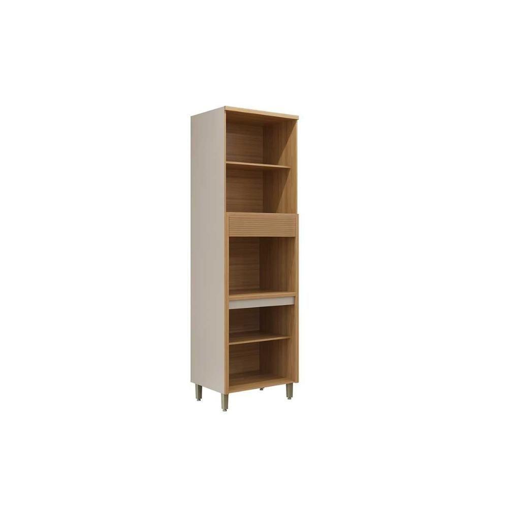 Paneleiro De Cozinha Modulado Allure C- 5 Portas 1 Nicho P- Forno 70cm Jequitiba-gris Fosco - Linea Brasil - 4