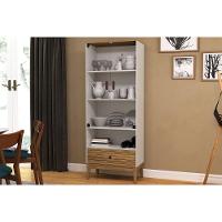 Cristaleira Sala Jantar Mb 1057 C- 2 Portas De Vidro E 1 Gaveta Mel-off White - Movelbento - 1