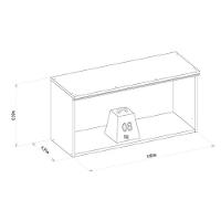 Armário De Cozinha Modulado Atena C- 1 Porta Basculante 80cm Jequitiba-off White Fosco - Linea Brasil - 3