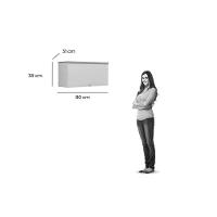 Armário De Cozinha Modulado Atena C- 1 Porta Basculante 80cm Jequitiba-off White Fosco - Linea Brasil