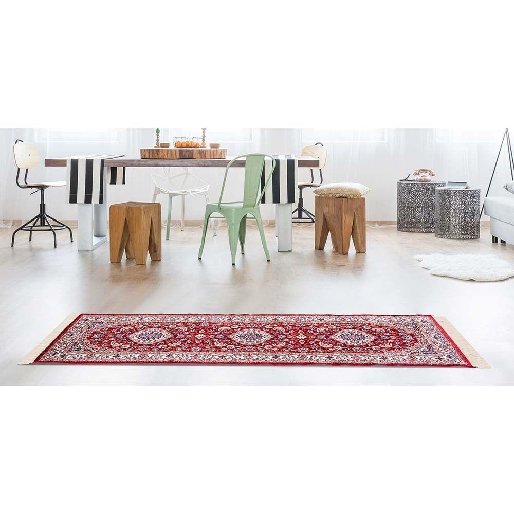 Passadeira Belga Bruxelas 1 Vermelho 0,66x2,10m - Edantex - 2