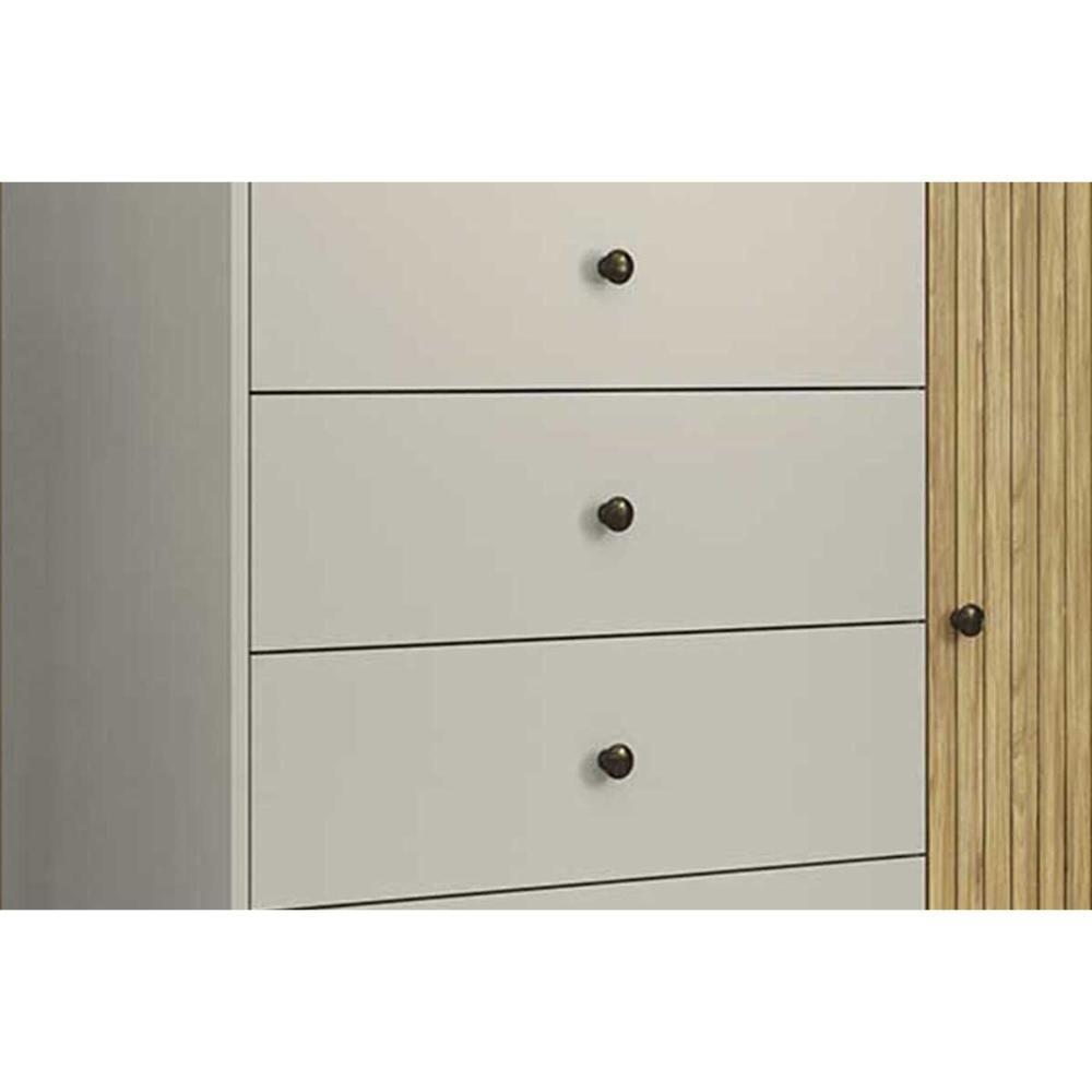 Cômoda Juvenil Mb 1059 C- 1 Porta E 4 Gavetas 100cm Mel - Movelbento - 4