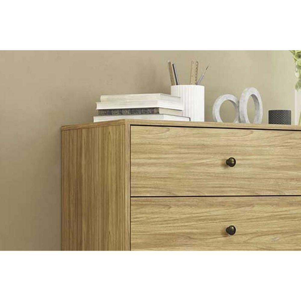 Cômoda Juvenil Mb 1059 C- 1 Porta E 4 Gavetas 100cm Mel - Movelbento - 9