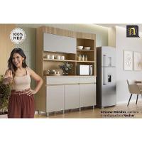 Cozinha Compacta Realeza C- 4 Portas 5 Nichos E 2 Gavetas 160cm Carvalho-greice - Nesher - 2