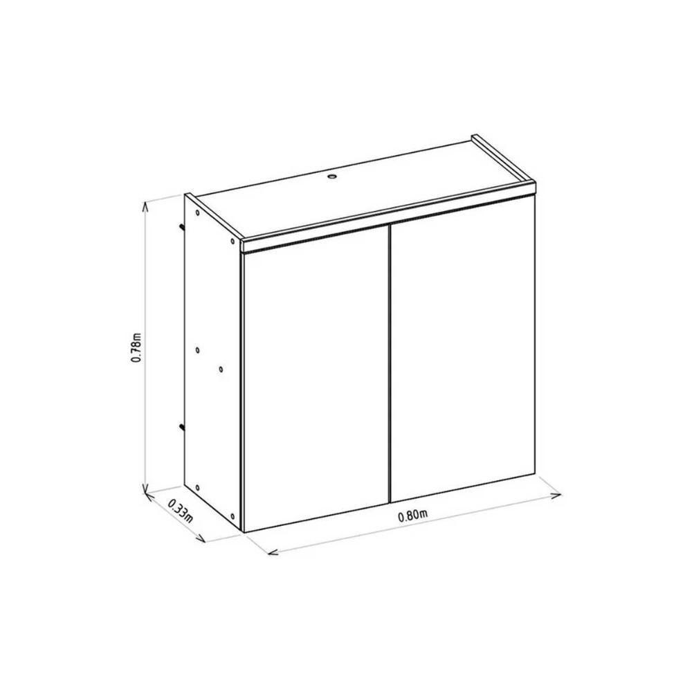 Armário De Cozinha Modulado Allure C- 2 Portas 80cm Jequitiba-gris Fosco - Linea Brasil - 2