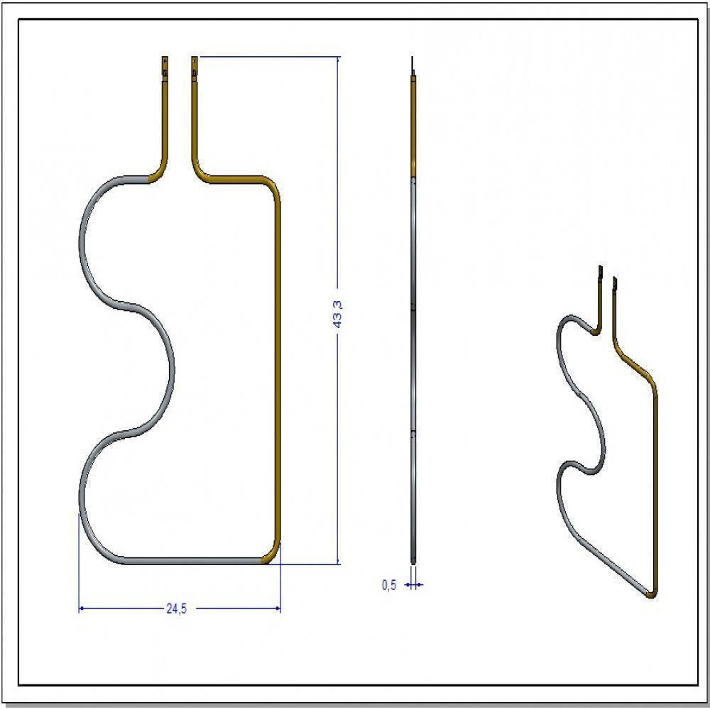 Resistência Inferior Para Forno De Bancada 60Litros Verde 110V - 2