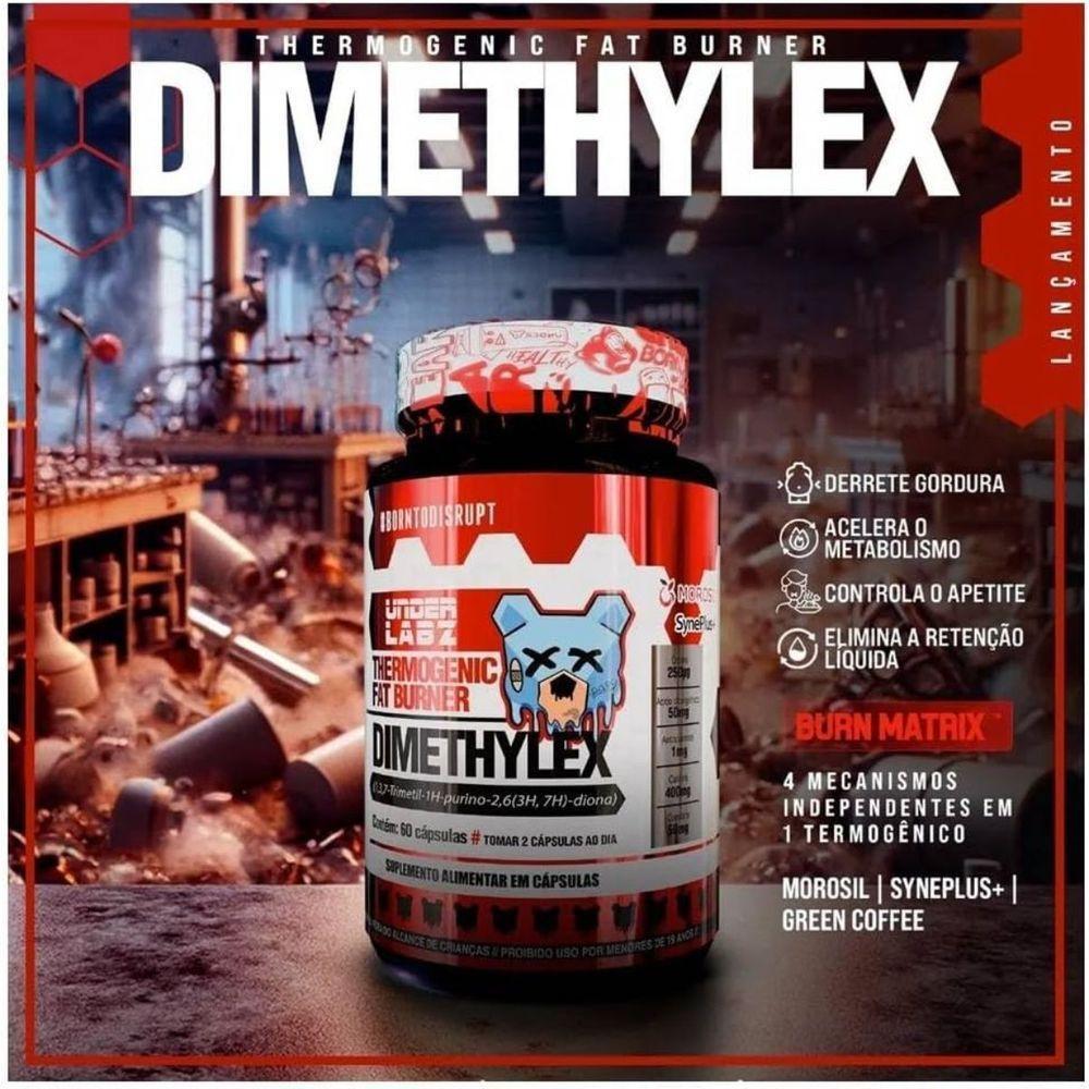 Kit Termogênico Dimethylex + Creatina 300g + Whey 100% Puro Sabor Cookies Cream - 5