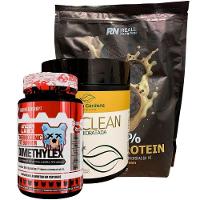 Kit Termogênico Dimethylex + Creatina 300g + Whey 100% Puro Sabor Cookies Cream - 1