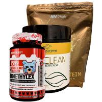 Kit Termogênico Dimethylex + Creatina 300g + Whey 100% Puro Sabor Sorvete De Baunilha - 1
