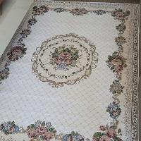 Tapete Sala Antiderrapante Floral Jasmin 01 Bege 1,00x1,50m - 2